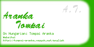 aranka tompai business card